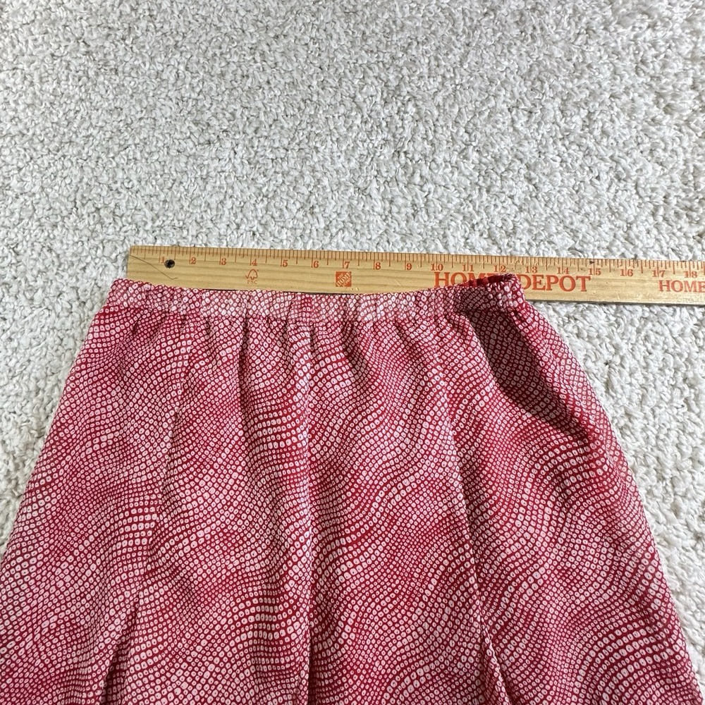 Vintage Tailor By B Moss Skirt Women's Size 2 Red Fairy Asymmetrical Midi Lined - Picture 4 of 7